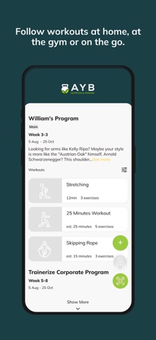 AYB Nutrition and Training Screenshot 3 of 6