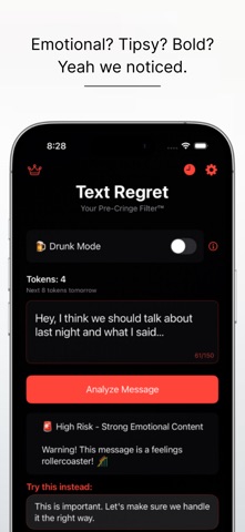 Text Regret screenshot