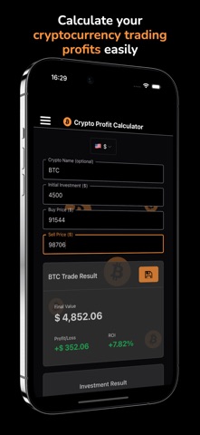 Crypto Profit Calculator Plus iPhone screenshot
