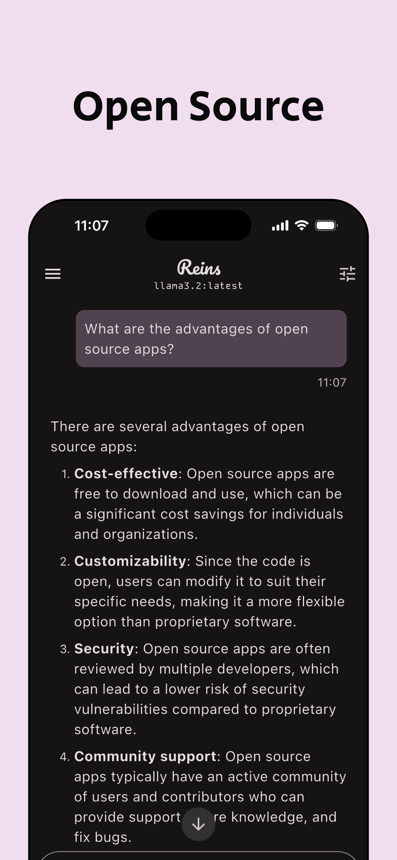 Reins: Chat for Ollama