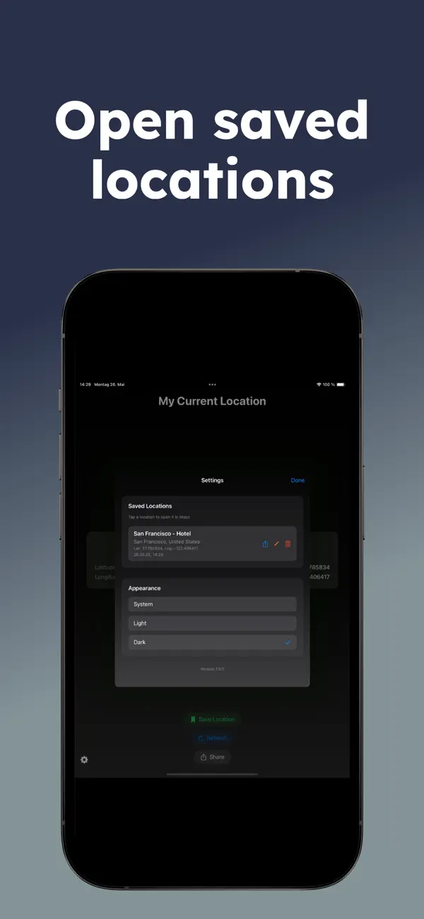 Screenshot #3 pour MyLocation: save & share
