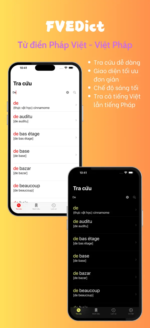 Screenshot #1 pour FVEDict - Từ Điển Pháp Việt