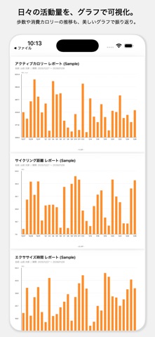 HealthPort - ヘルスケアデータ出力・血圧手帳 iPhone screenshot
