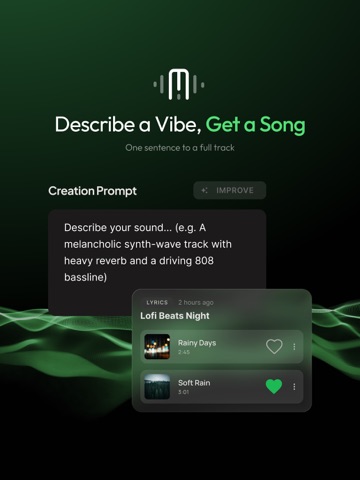 MELODIZE AI MUSIC GENERATOR ipad screenshot 2