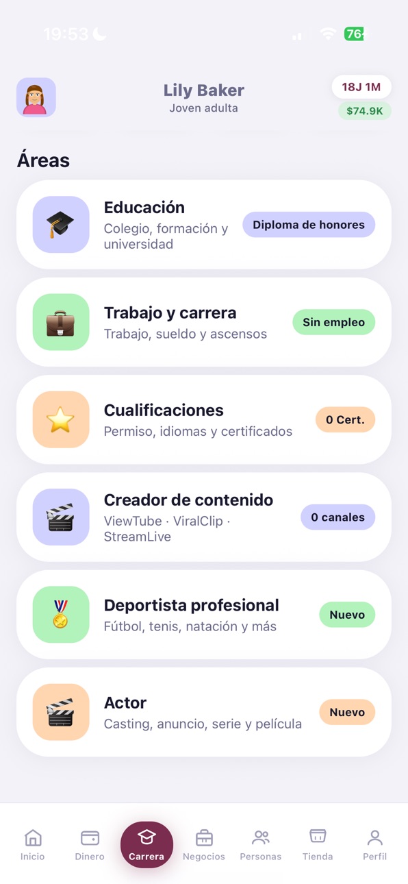 LiSi - Life Simulator iOS Mod IPA screenshot 10 - iOS game interface