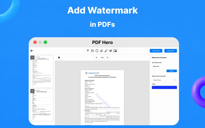 PDF Hero - PDF Editor iPhone screenshot