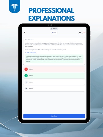 NHA CCMA Exam Prep Test 2026 iPad screenshot