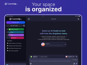 CosmicUp - Multiple AI one app iPad screenshot
