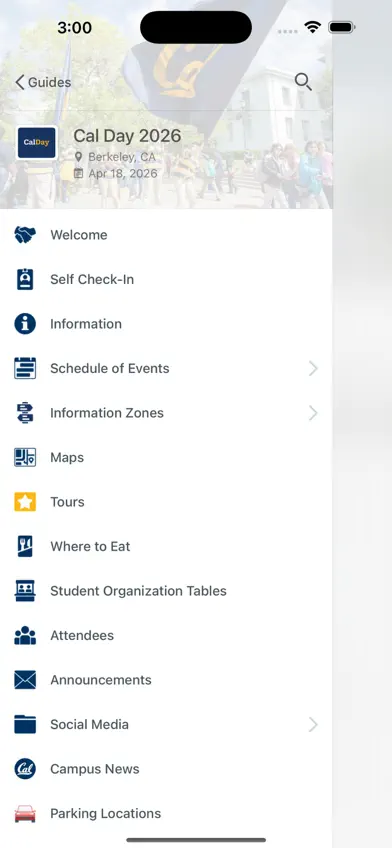 UC Berkeley / Cal Event Guides screenshot 2