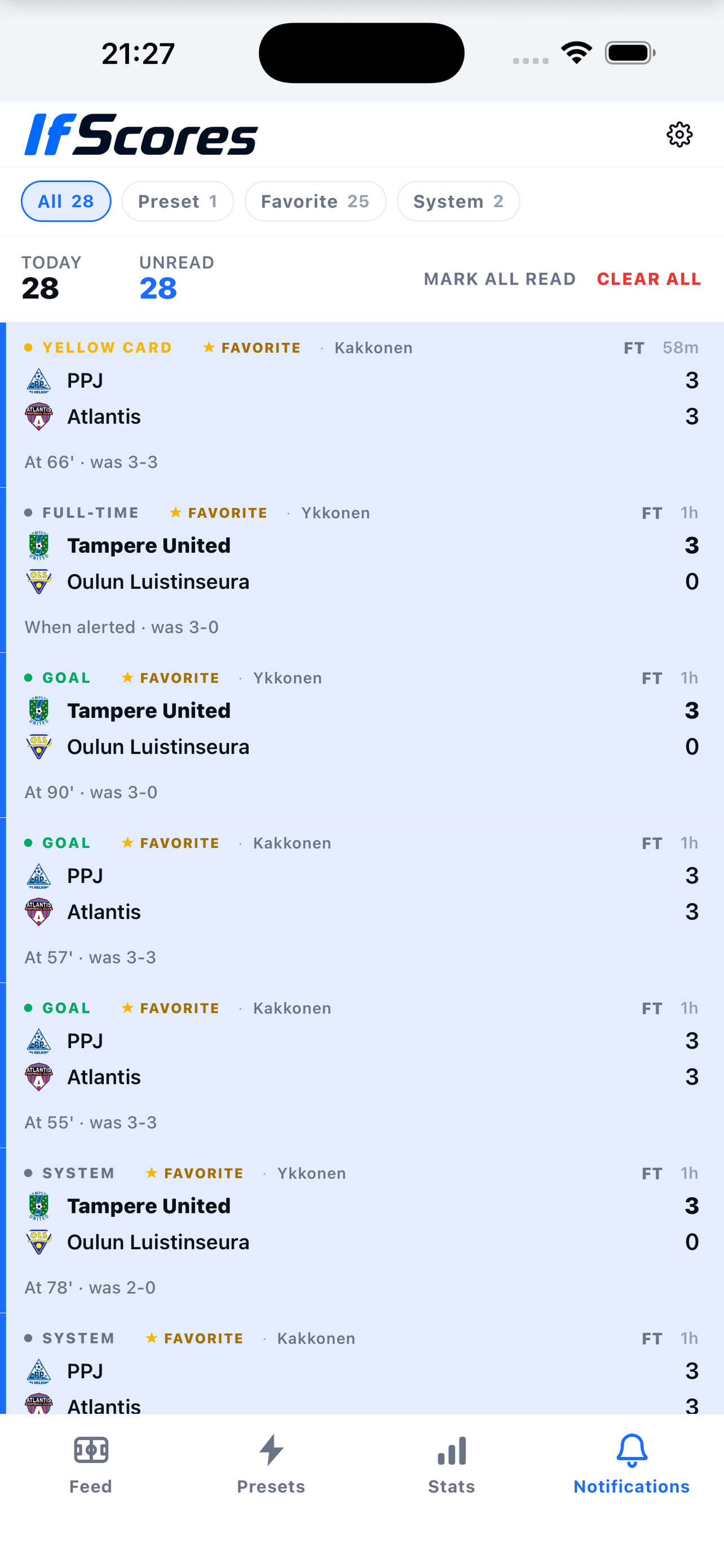 IFSCORES: Live Soccer Scores screenshot 3