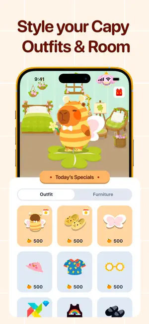 CapyCare: Your Self-Care Pet iPhone screenshot 2