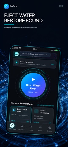 Water Eject Cleaner: DryTone iPhone screenshot