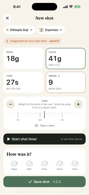 Dialed: Espresso Log & Journal screenshot 2