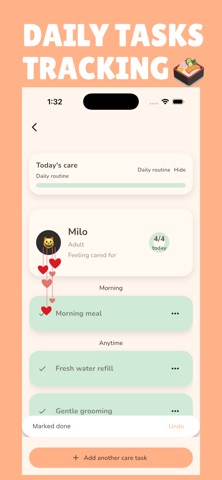 My Cat: Daily Care and Track iPhone screenshot