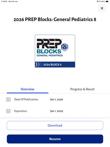 PREP Self-Assessments Program iPad screenshot