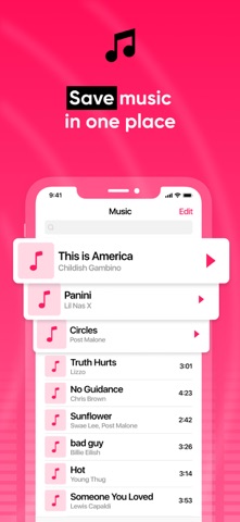 Cloud Music Offline Player mp3 iPhone screenshot