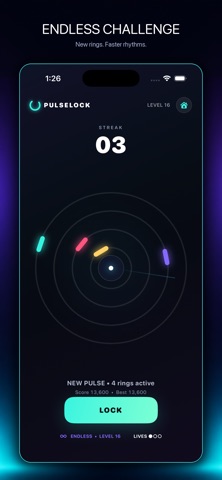 PulseLock: Rhythm Game iPhone screenshot