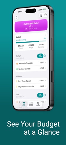 Gift List: Budget Tracker Screenshot 2 of 5