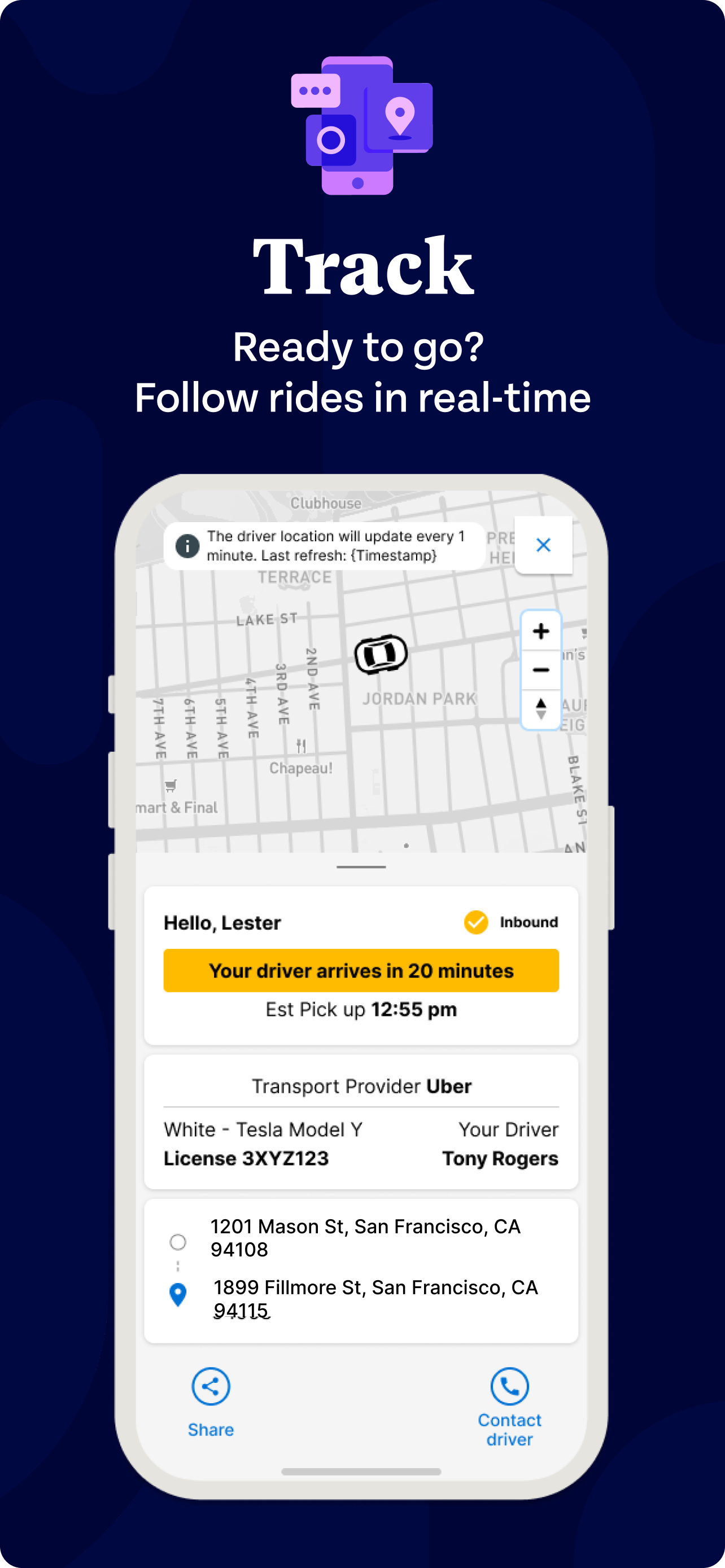 MySafeRide - Manage your rides screenshot 3