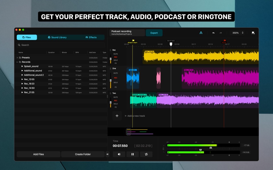 #7. Audio One: Easy Music Editing (macOS) 由: Bitnite, TOO
