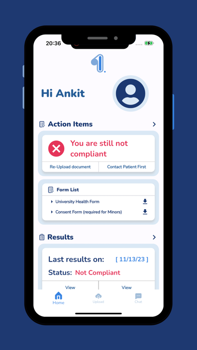 Patient First.AI VacTrack Screenshot