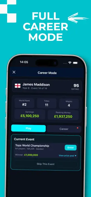 Tops Darts: Play Career Mode screenshot 2