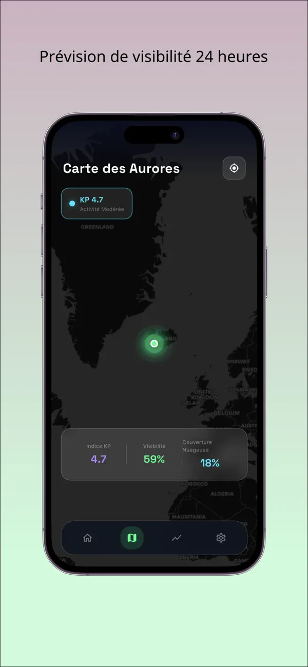 Screenshot #2 pour AuroraVisibility - Prévisio...
