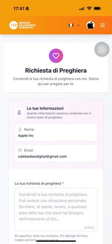 Nuova Alleanza Church iPhone screenshot