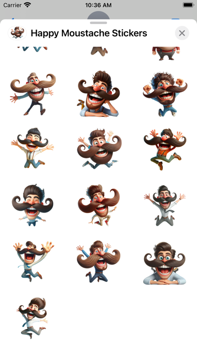 Screenshot #3 pour Happy Moustache Stickers
