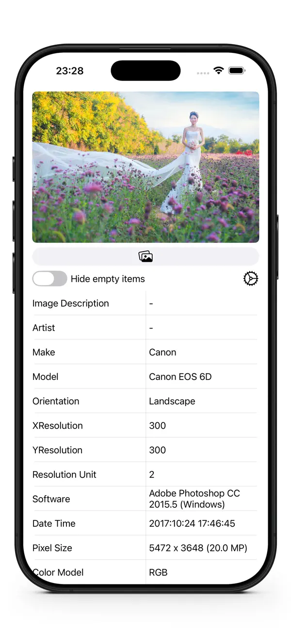 Screenshot #3 pour Photo Info Viewer - View Exif