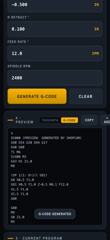 ShopCAM: CNC G-Code Generator screenshot