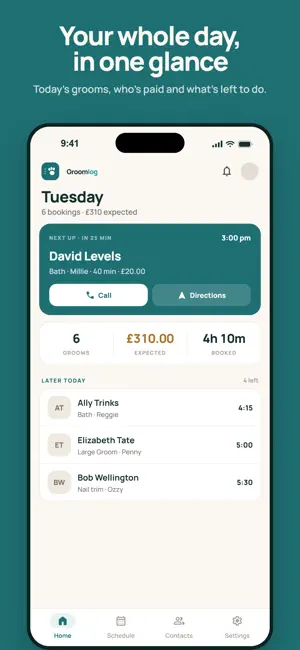 GroomLog: Groom Scheduling screenshot 1