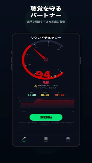 サウンドチェッカー - 騒音計dBデシベル測定 screenshot 2