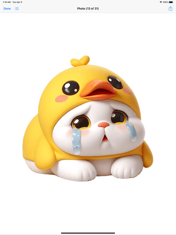 Cute Little Kitten is in Love iPad screenshot 9 - Stickers app