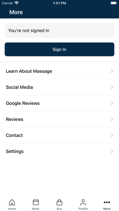 Dimensions Massage Therapy Screenshot