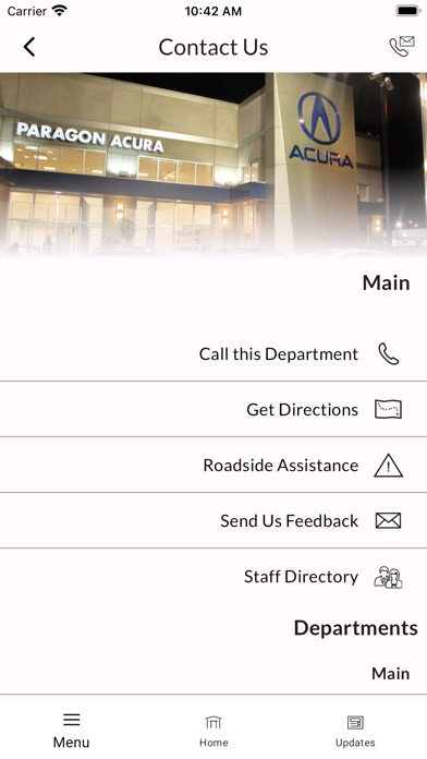 Paragon Acura DealerApp Screenshot