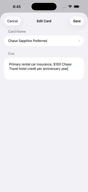 CardCue – Rewards Guide screenshot 2