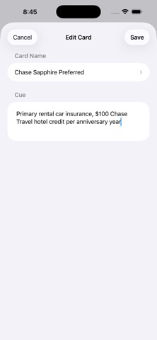 CardCue – Rewards Guide screenshot