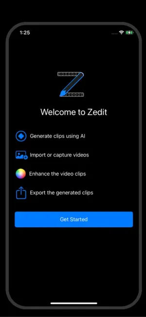 Zedit: longer to shorter clips screenshot 1