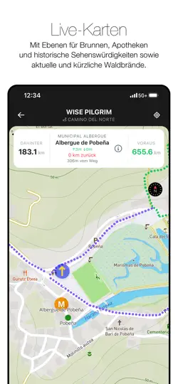 Screenshot von Wise Pilgrim Camino Del Norte auf dem iPhone 5