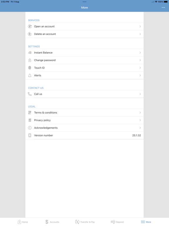 United Southern Bank Mobile iPad screenshot 4 - Finance app