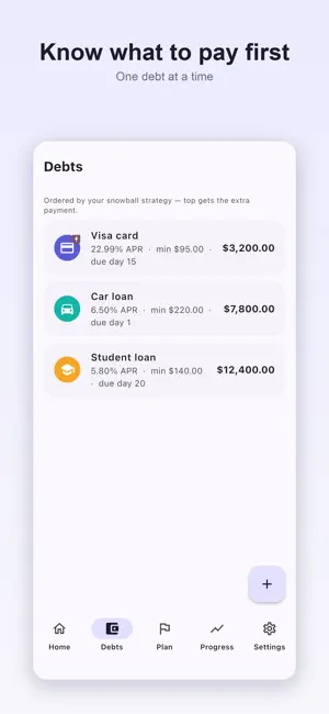 Debt Payoff Planner: Snowball screenshot 3