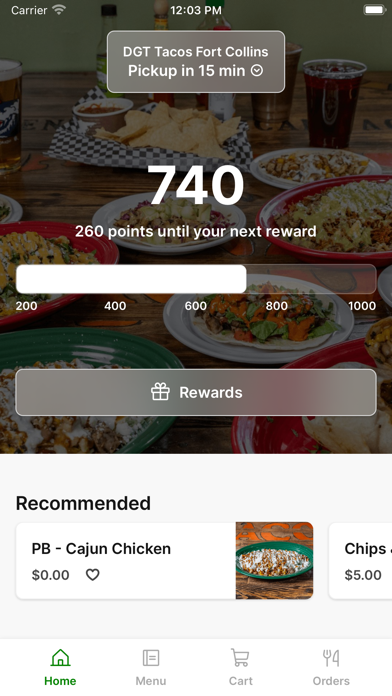 DGT Tacos Fort Collins iPhone screenshot 1 - Food & Drink app