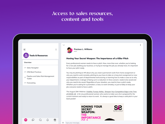 Sistas In Sales iPad screenshot 5 - Social Networking app