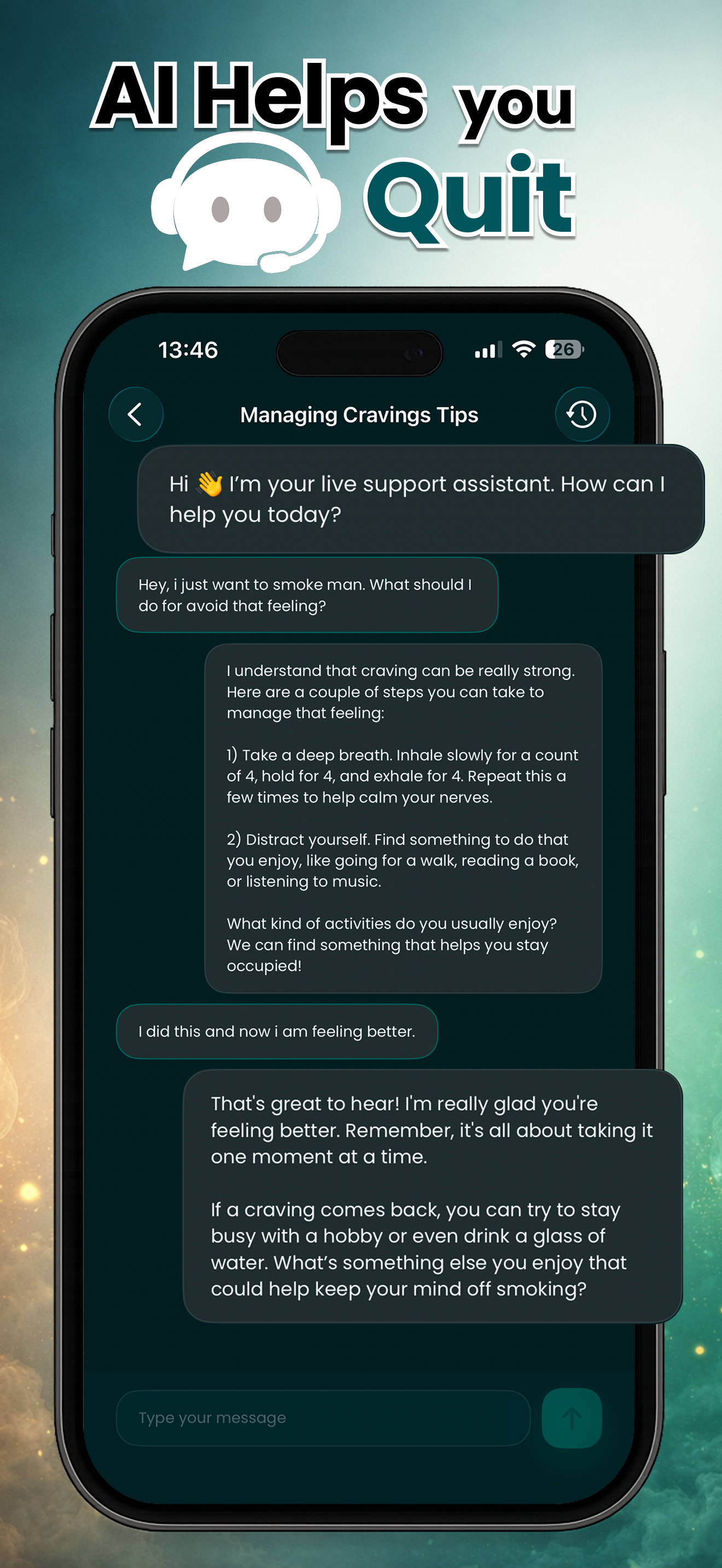 Quit Nic - Smoking Quitter AI screenshot 3