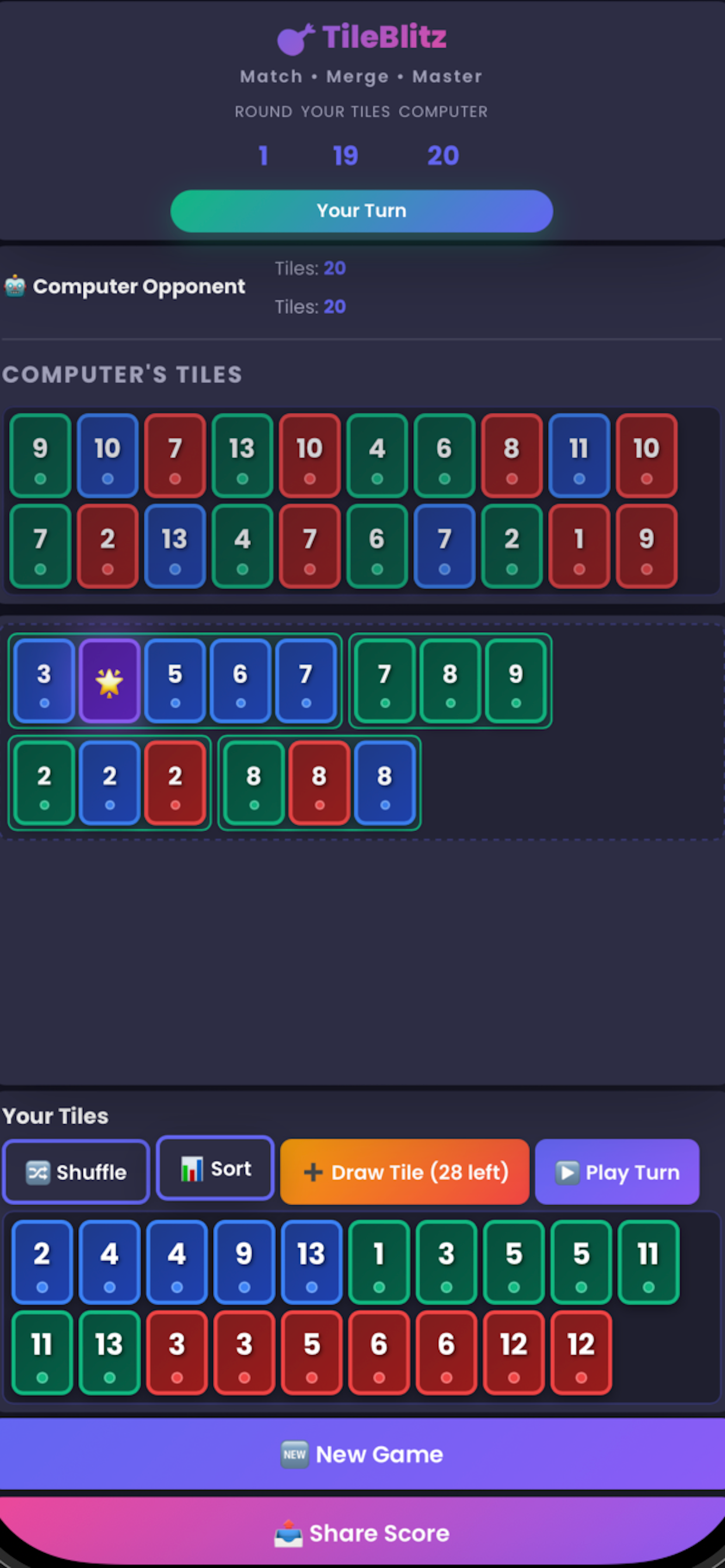 TileBlitz Game screenshot 2