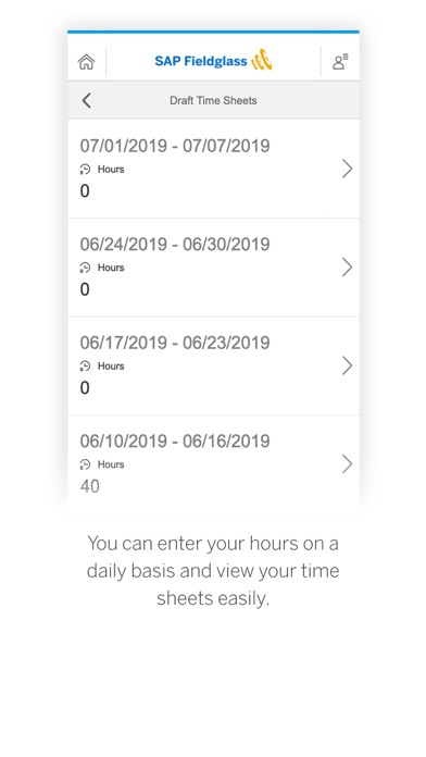 Screenshot #1 pour SAP Fieldglass Time Entry