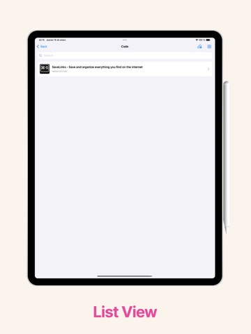 SaveLinks iPad screenshot