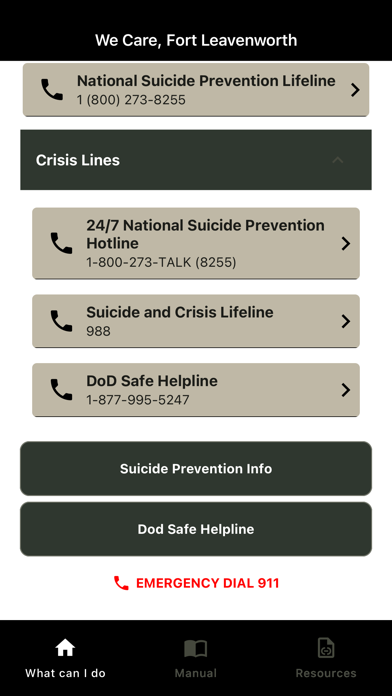 WeCare, Ft Leavenworth & CAC Screenshot