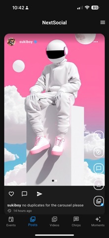 Next Social App screenshot
